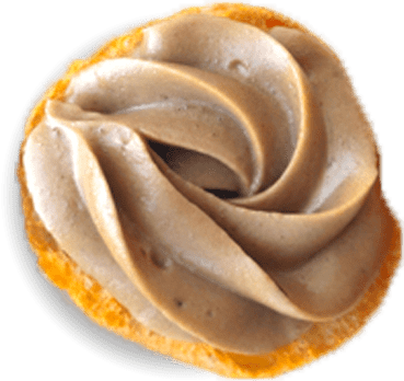 Lotus cream swirl dessert, handcrafted at Custom Cakes in Dubai