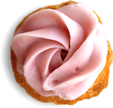Raspberry swirl dessert from Custom Cakes in Dubai bakery